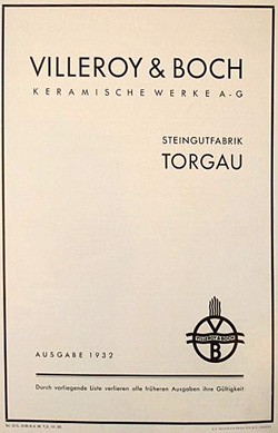 Villeroy & Boch - Torgau / VEB Steingutwerk Torgau 15-11-11-2